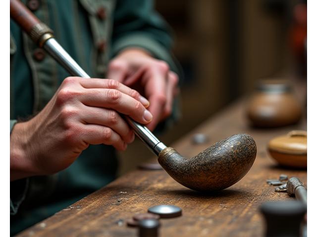 ヴィンテージゴルフクラブの修復作業